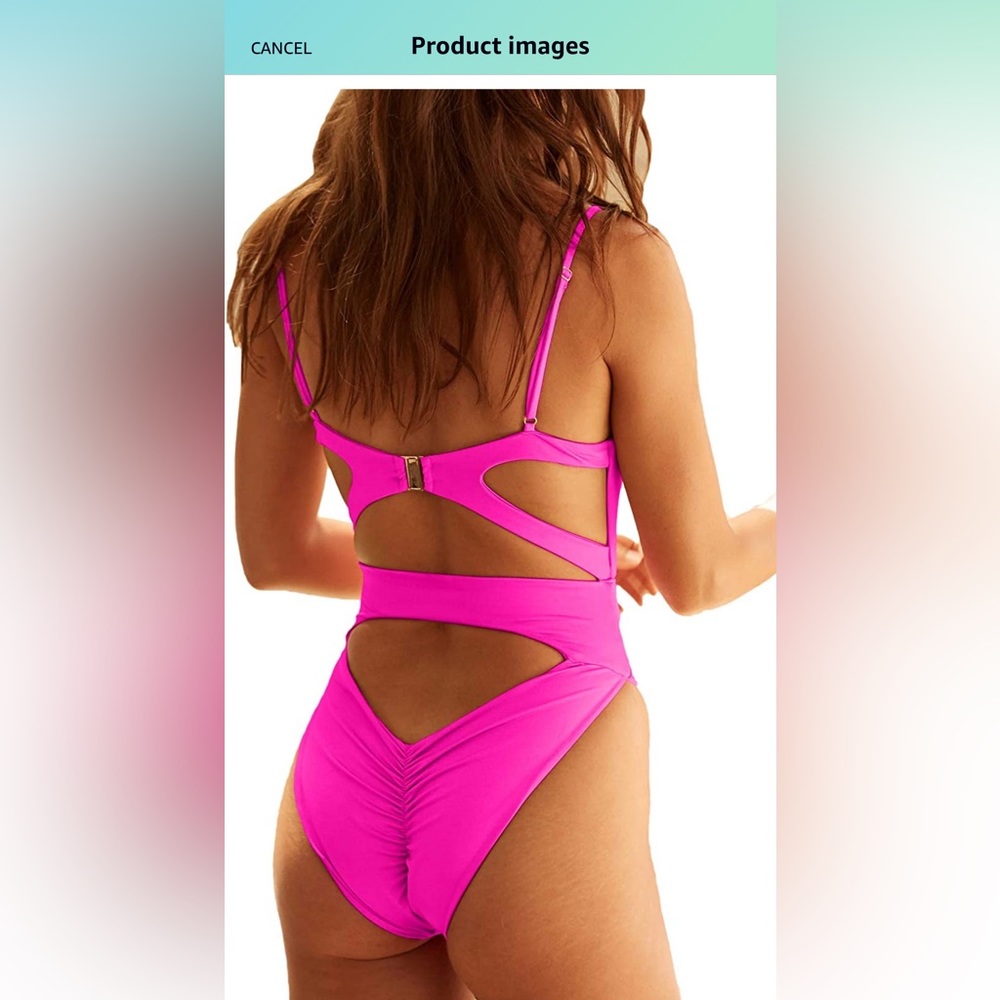 New never worn hot pink swimsuit - Picture 2 of 4